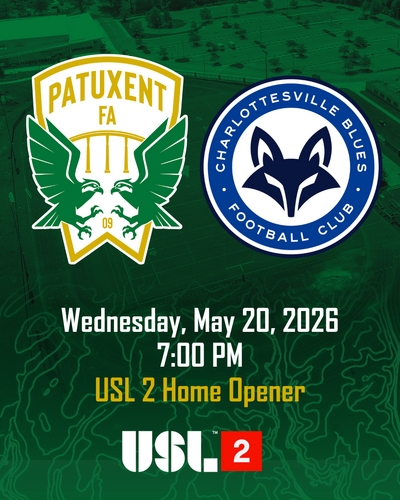Home Opener: Charlottesville Blues vs Patuxent FA USL 2 poster