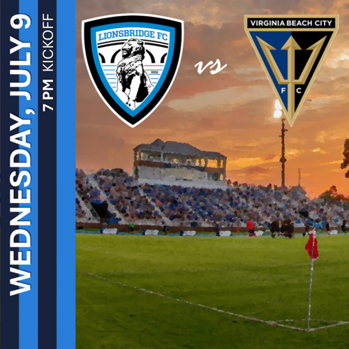 Lionsbridge FC vs Virginia Beach City FC (July 9, 2025) poster