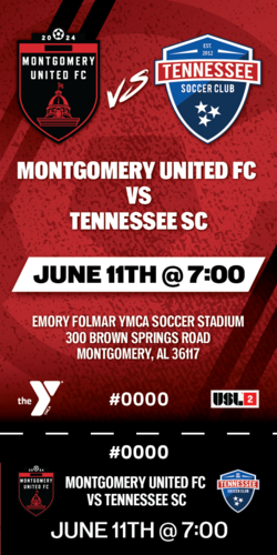 Montgomery United FC Home Match #3 VS Tennessee SC poster