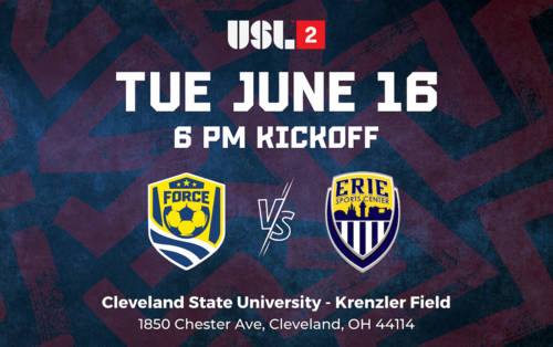 USL2: Cleveland Force SC vs Erie Sports Center (6/16/26) poster