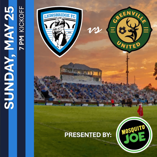 Lionsbridge FC vs Greenville United poster