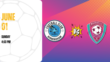 FC Birmingham Women vs Nashville Rhythm F. C. poster