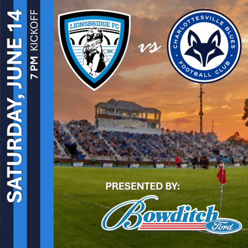 Lionsbridge FC vs Charlottesville Blues poster