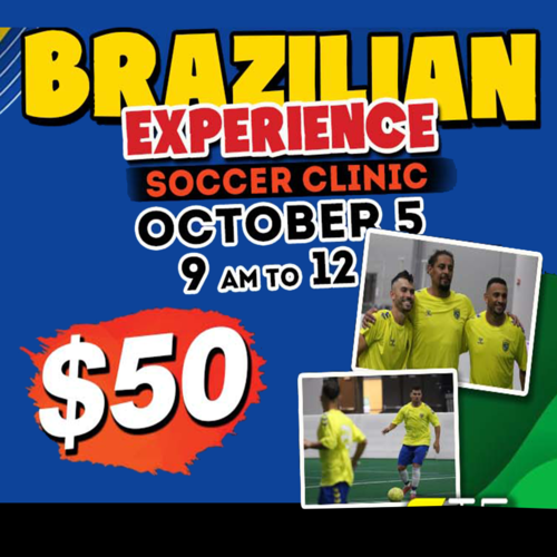 BRAZILLIAN EXPERIENCE " SOCCER CLINIC " poster