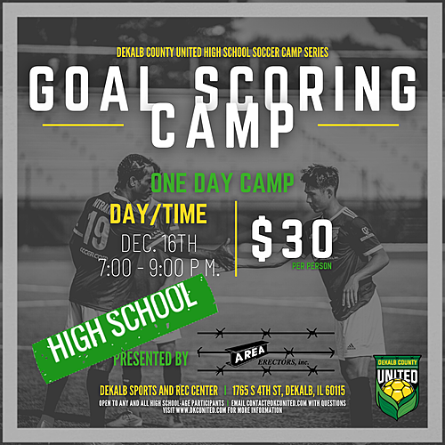 High School Goal Scoring Camp poster