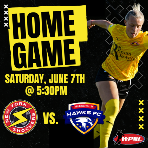 Shockers Women's Home Game VS. Merrimack Hawks FC May 31st poster