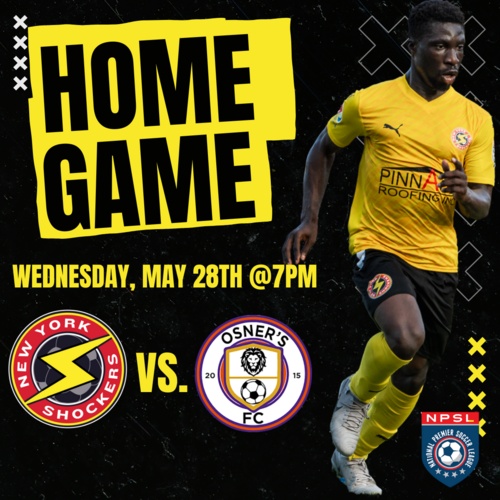 Shockers Men's Home Game VS. Osner's FC May 28th poster