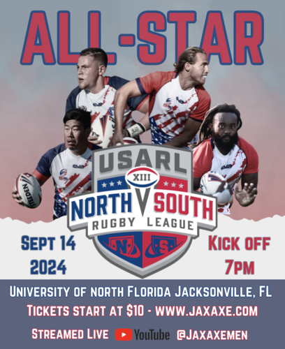 USA Rugby League North vs South All Star Game poster