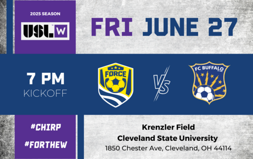 Cleveland Force SC vs FC Buffalo (W League 6/27/25) poster