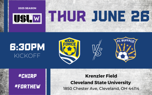 Cleveland Force SC vs FC Buffalo (W League 6/26/25) poster