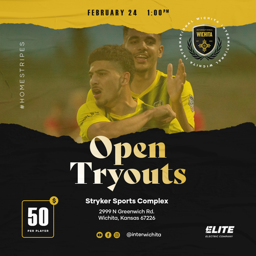 Inter Wichita UPSL 2024 Men's Tryouts 2 poster