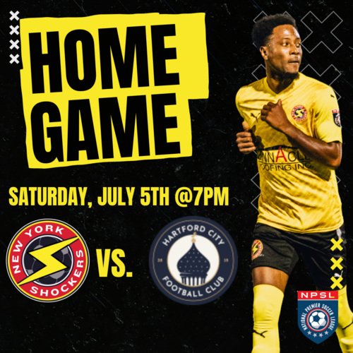 Shockers Men's Home Game VS. Hartford City FC July 5th poster