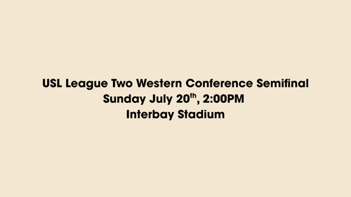 USL2 Western Conference Semifinal: TBD vs TBD image