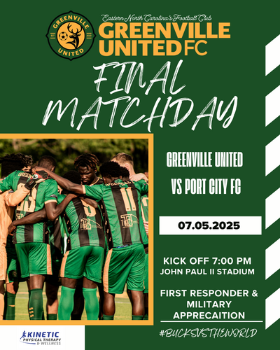 Greenville United vs Port City FC poster