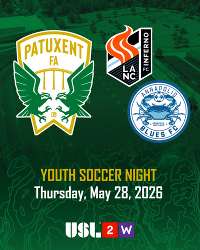 Patuxent FA vs Lancaster Inferno & Annapolis Blues FC: YOUTH SOCCER NIGHT Doubleheader poster