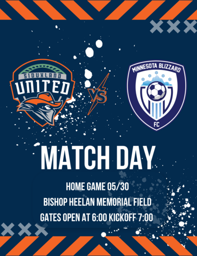 Siouxland United FC battles Minnesota Blizzard FC in thrilling matchup poster