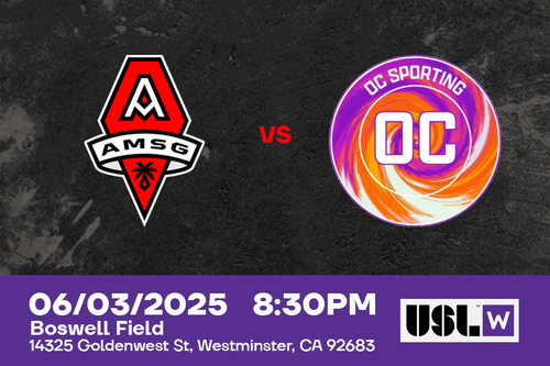 USL W - Match 6 -  AMSG  FC vs OC Sporting  poster