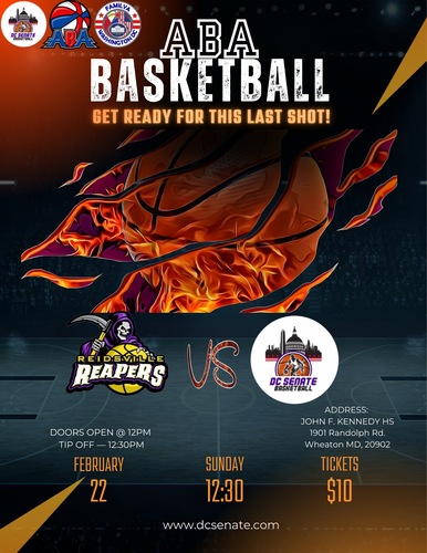 DC Senate Basketball faces the Reidsville Reapers poster